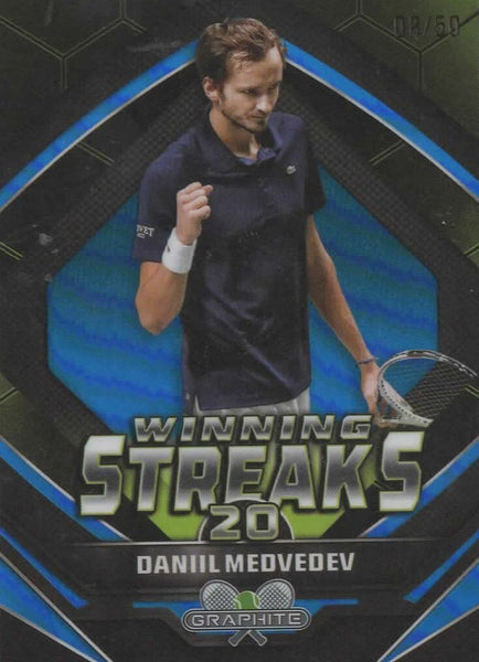 Topps 2024 Graphite Tennis Daniil Medvedev Winning Streaks Parallel Chrome /50