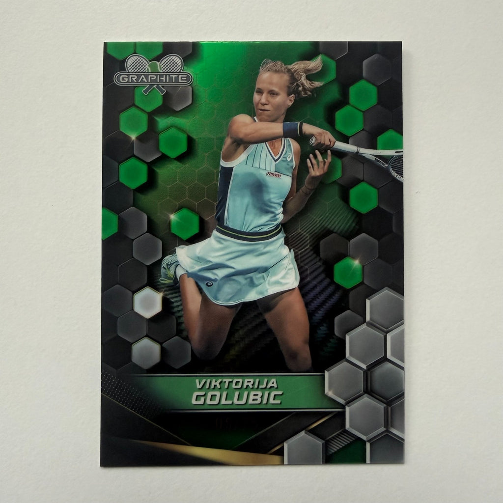 Topps 2024 Graphite Tennis Viktorija Golubic Green Parallel Refractor Card 05/75