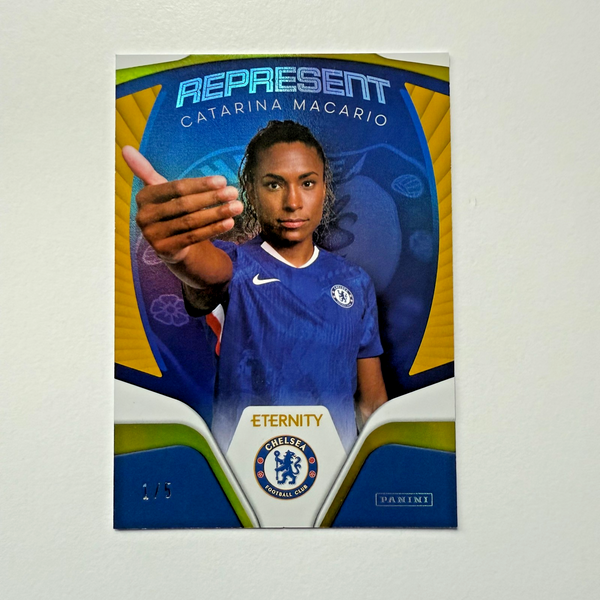 Panini Eternity WSL 25/26 Catarina Macario Represent Gold 01/5 Chelsea Bookstart