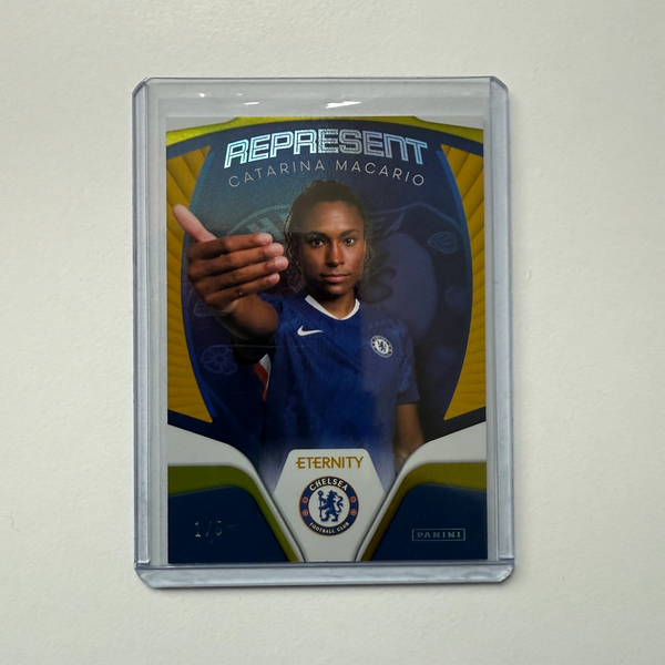Panini Eternity WSL 25/26 Catarina Macario Represent Gold 01/5 Chelsea Bookstart