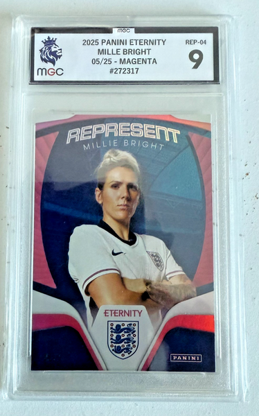 Panini Eternity Lionesses 2025 Millie Bright Magenta /25 MGC 9 SSP England Card
