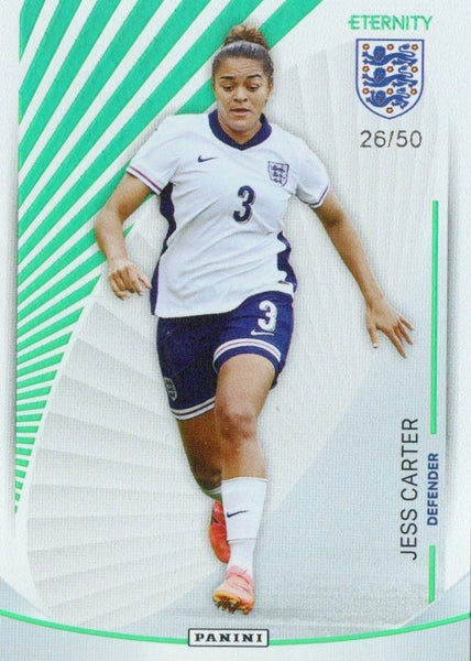 Panini Eternity Lionesses 2025 Jess Carter England Base Green Numbered /50