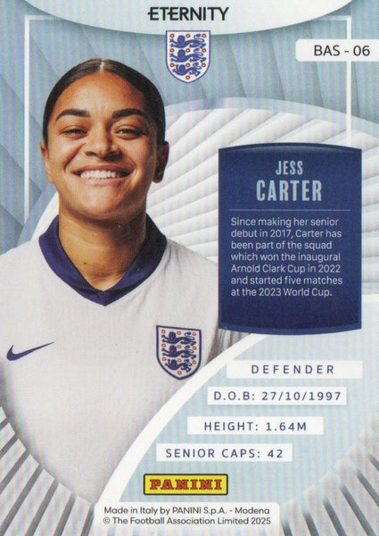 Panini Eternity Lionesses 2025 Jess Carter England Base Green Numbered /50