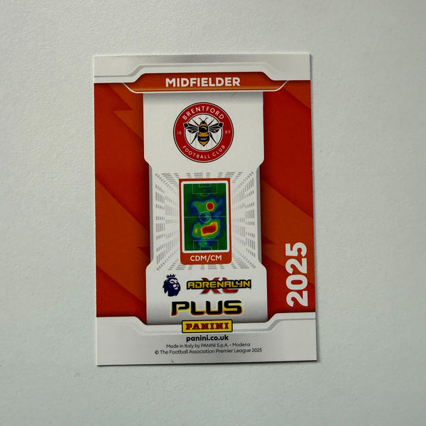 Panini Premier League Adrenalyn XL Plus 2025 Christian Norgaard Parallel /75