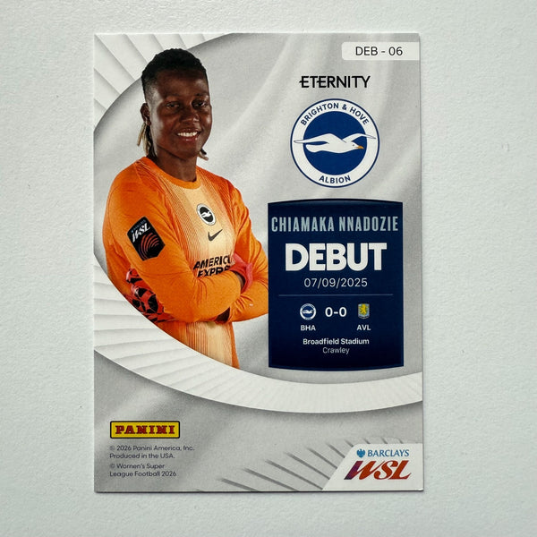 Panini Eternity WSL 25/26 Chiamaka Nnadozie Debut Magenta /25 Brighton Card