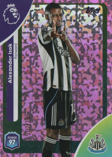 Topps Premier League 25/26 Alexander Isak Newcastle United Pink Parallel /399