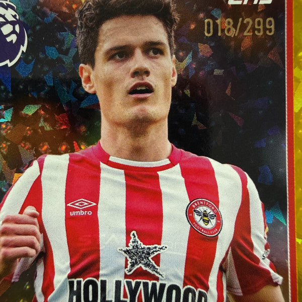 Topps Premier League 25/26 Christian Norgaard Retro Threads Parallel Card /299
