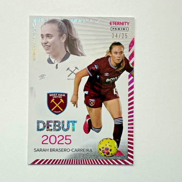 Panini Eternity WSL 25/26 Sarah Brasero-Carreira Debut Magenta /25 West Ham Card