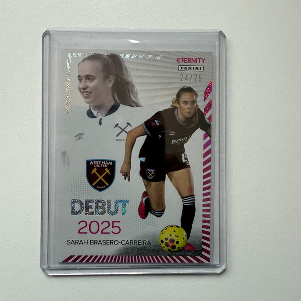 Panini Eternity WSL 25/26 Sarah Brasero-Carreira Debut Magenta /25 West Ham Card