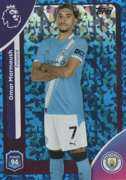 Topps Premier League 25/26 Omar Marmoush Manchester City Blue Parallel Card /150