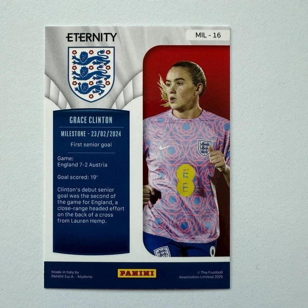 Panini Eternity Lionesses 2025 Grace Clinton England Milestone Green Card /50
