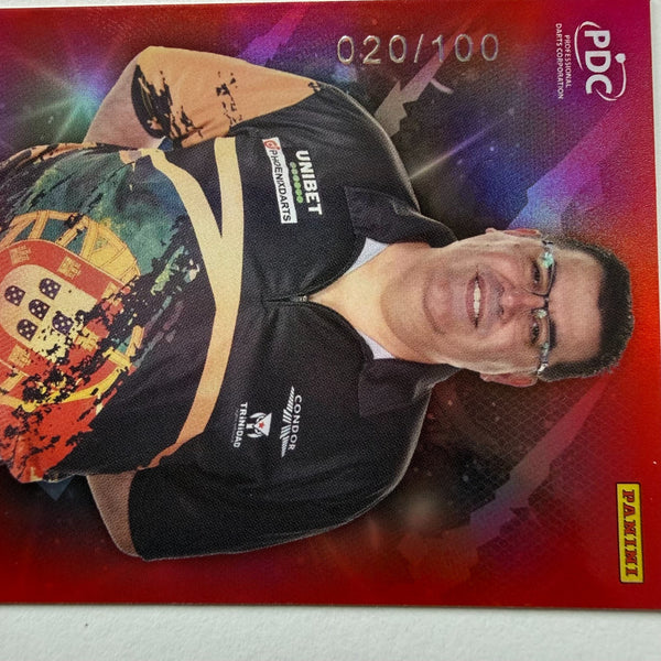 Panini PDC Premier League Darts 2025 Jose De Sousa Red Parallel Card /100