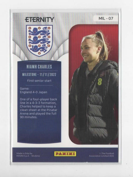 Panini Eternity Lionesses 2025 Niamh Charles England Milestone Green Card /50
