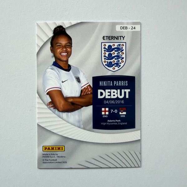 Panini Eternity Lionesses 2025 Nikita Parris England Debut Green Numbered /50