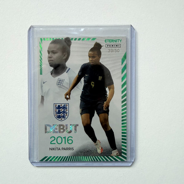 Panini Eternity Lionesses 2025 Nikita Parris England Debut Green Numbered /50