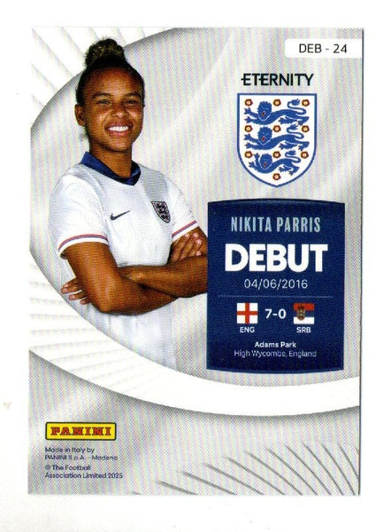 Panini Eternity Lionesses 2025 Nikita Parris England Debut Green Numbered /50
