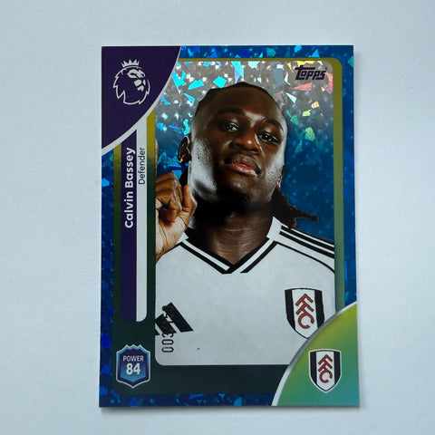 Topps Premier League 25/26 Calvin Bassey Fulham Blue Sparkle Parallel Card /150