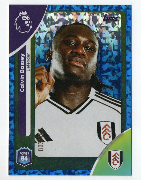 Topps Premier League 25/26 Calvin Bassey Fulham Blue Sparkle Parallel Card /150