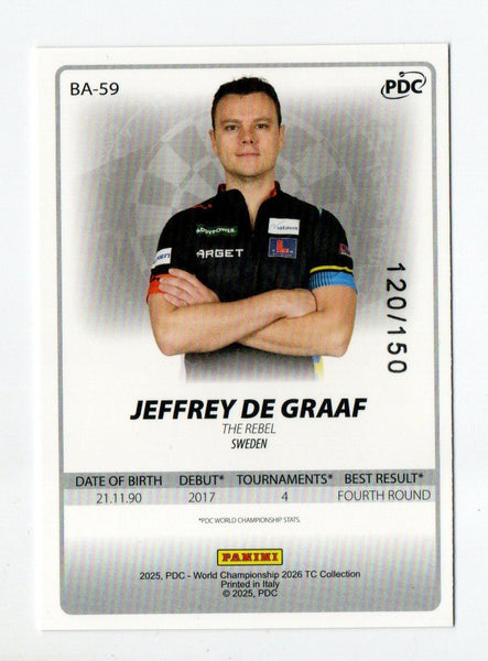 Panini 2026 PDC World Championship Darts Jeffrey De Graaf Base Card /150