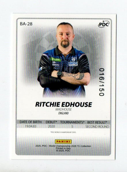 Panini 2026 PDC World Championship Darts Richie Edhouse Base Parallel Card /150
