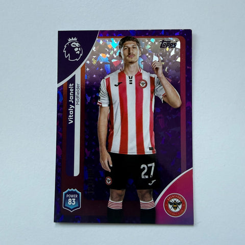 Topps Premier League 25/26 Vitaly Janelt Brentford Purple Parallel Card /199
