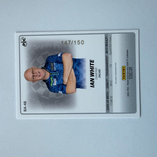 Panini 2026 PDC World Championship Darts Ian White Base Parallel Card /150
