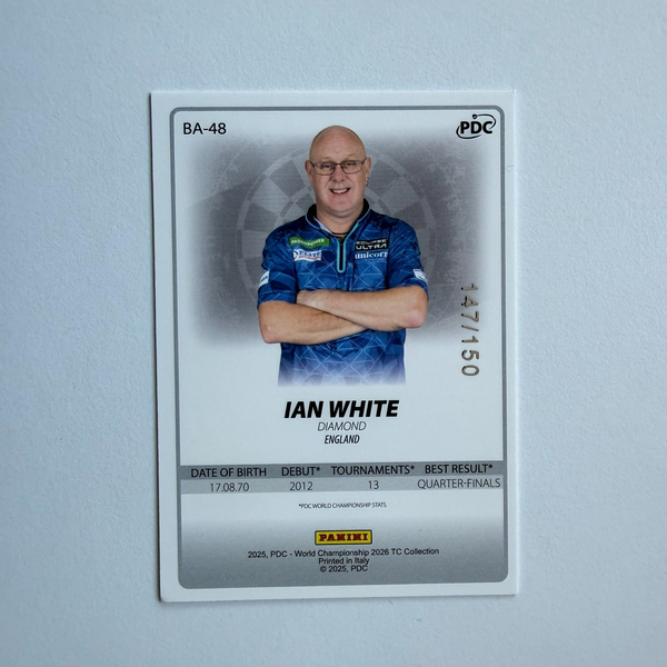 Panini 2026 PDC World Championship Darts Ian White Base Parallel Card /150