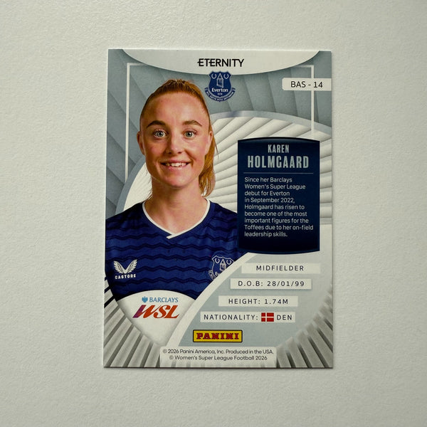 Panini Eternity WSL 25/26 Karen Holmgaard Base Magenta /25 Everton Card