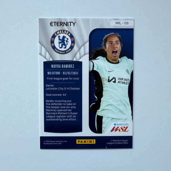 Panini Eternity WSL 25/26 Mayra Ramirez Milestone Magenta /25 Chelsea Card