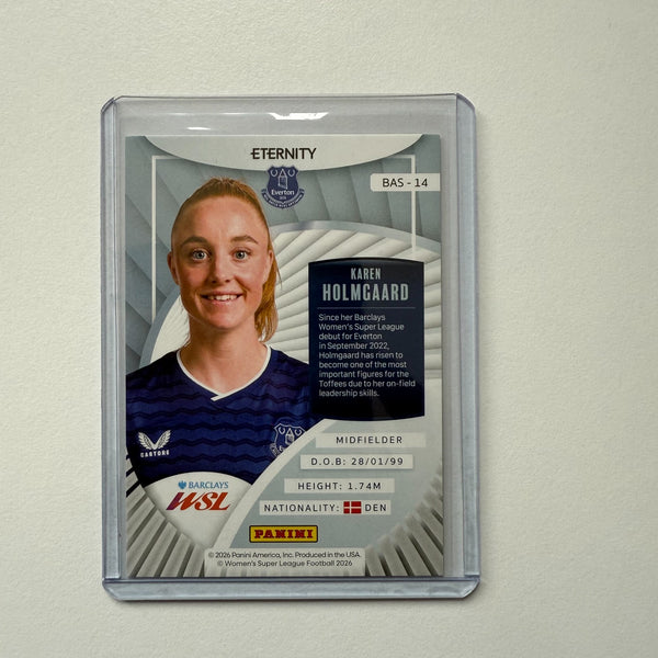 Panini Eternity WSL 25/26 Karen Holmgaard Base Magenta /25 Everton Card