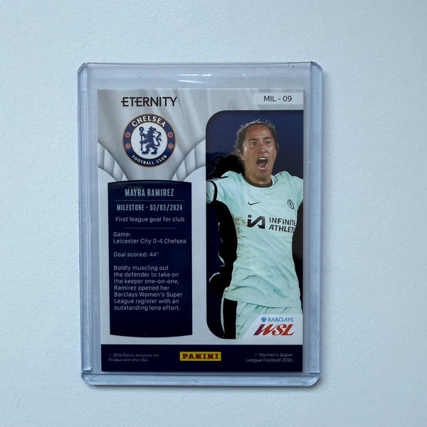 Panini Eternity WSL 25/26 Mayra Ramirez Milestone Magenta /25 Chelsea Card