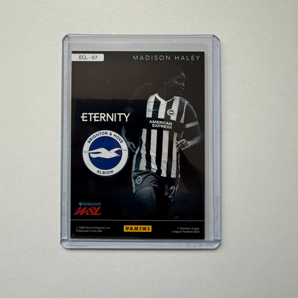 Panini Eternity WSL 25/26 Madison Haley Eclipse Green /50 Brighton Card