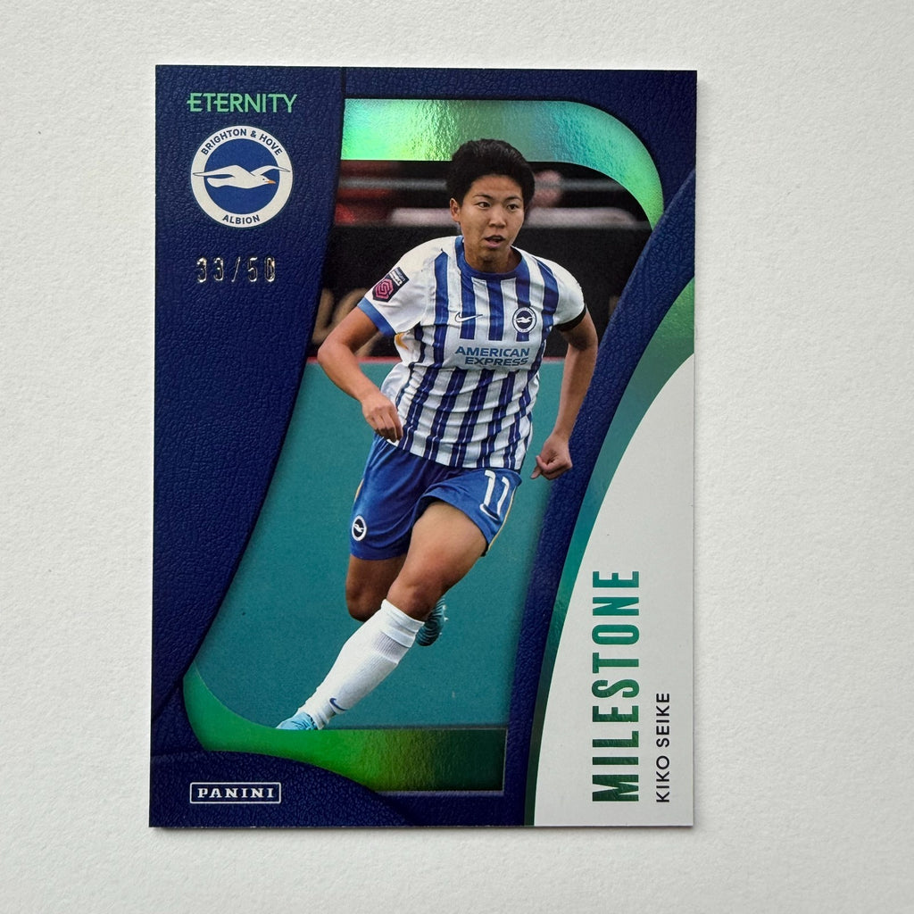 Panini Eternity WSL 25/26 Kiko Seike Milestone Green /50 Brighton Card