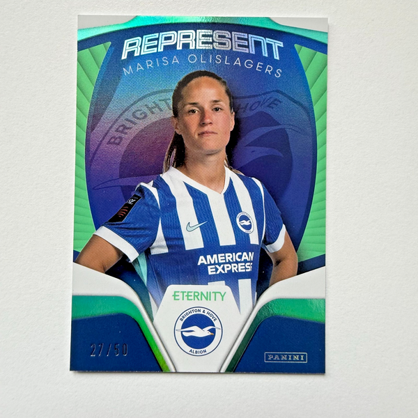 Panini Eternity WSL 25/26 Marisa Olislagers Represent Green /50 Brighton Card