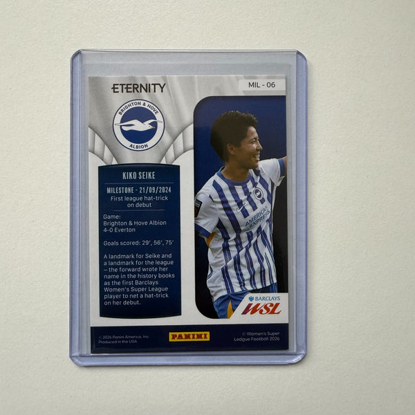 Panini Eternity WSL 25/26 Kiko Seike Milestone Green /50 Brighton Card
