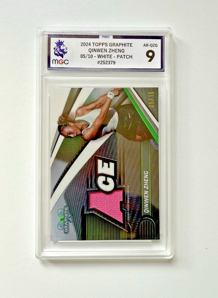 2024 Topps Graphite Tennis Qinwen Zheng Relic /10 MGC 9 – Rare Tennis Card