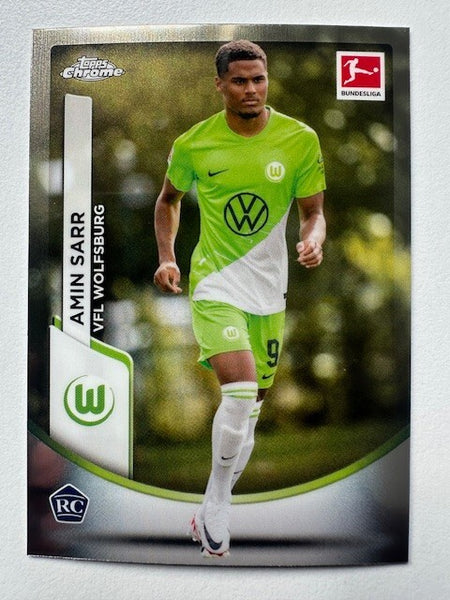 Topps Chrome Bundesliga 2023/24 Amin Sarr VFL Wolfsburg Card No 98