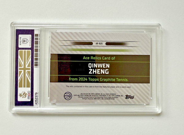 2024 Topps Graphite Tennis Qinwen Zheng Relic /10 MGC 9 – Rare Tennis Card
