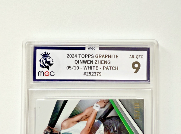 2024 Topps Graphite Tennis Qinwen Zheng Relic /10 MGC 9 – Rare Tennis Card
