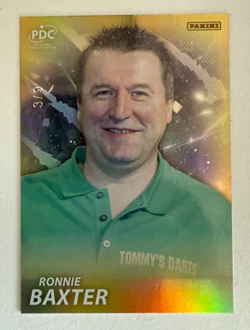 Panini PDC Premier League Darts 2025 Ronnie Baxter Gold /9 SSP Parallel Card
