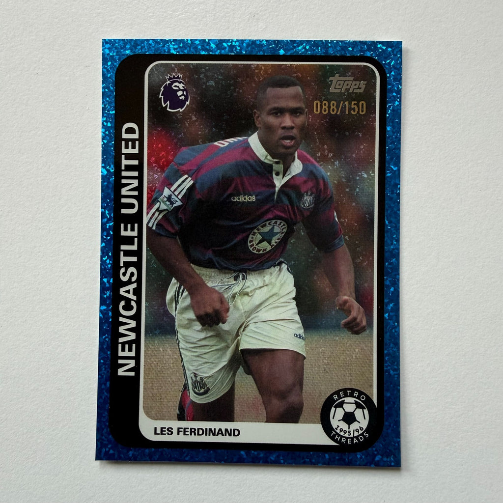 Topps Premier League 2026/27 Les Ferdinand Retro Threads Blue Parallel 88/150