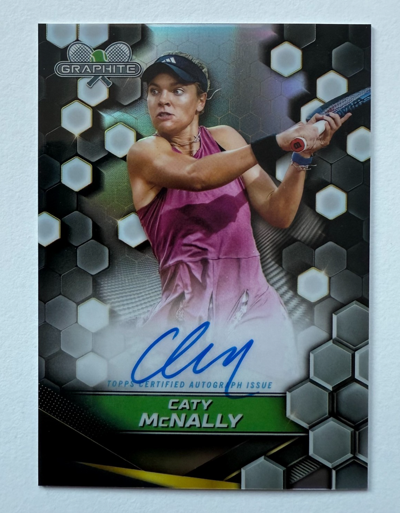 Caty McNally Auto Topps Graphite 2024 Chrome Autograph SSP Tennis Card