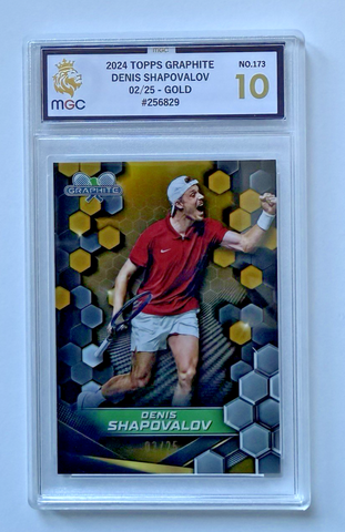 Topps Graphite 2024 Denis Shapovalov Gold /25 MGC 10 Chrome Card SSP