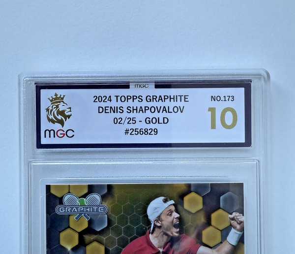 Topps Graphite 2024 Denis Shapovalov Gold /25 MGC 10 Chrome Card SSP
