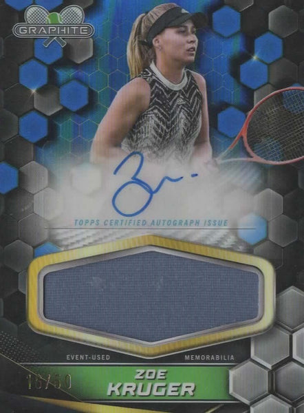 Topps Graphite Tennis 2024 Zoe Kruger Chrome Auto /50 Certified Autograph MGC 7