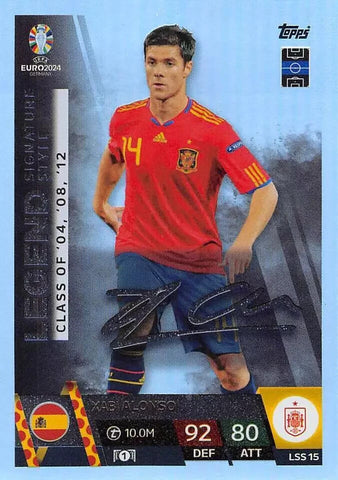 Match Attax UEFA Euro 2024 Xavi Alonso Spain Style Legend Trading Card