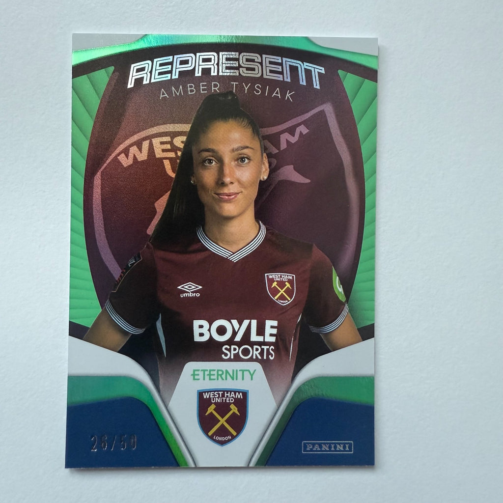 Panini Eternity WSL 25/26 Amber Tysiak Represent Green /50 West Ham Card