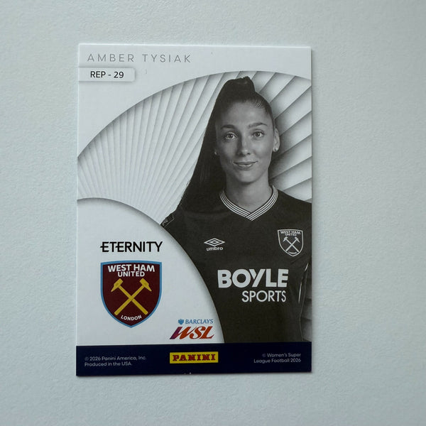 Panini Eternity WSL 25/26 Amber Tysiak Represent Green /50 West Ham Card