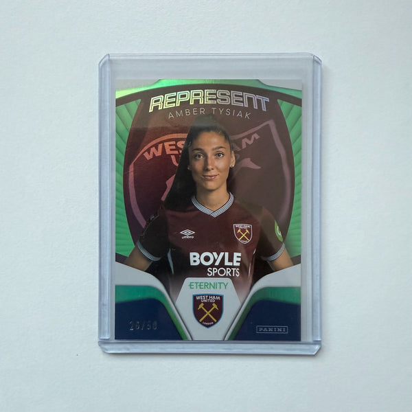 Panini Eternity WSL 25/26 Amber Tysiak Represent Green /50 West Ham Card