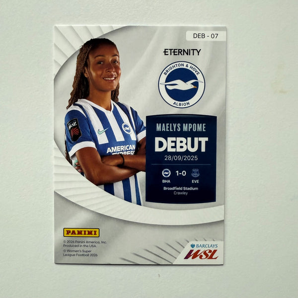 Panini Eternity WSL 25/26 Maelys Mpome Debut Green /50 Brighton Card